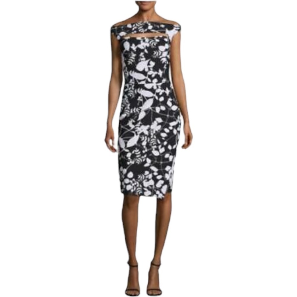Chiara Boni La Petite Robe Melania Cut-Out Dress In Cannes Print